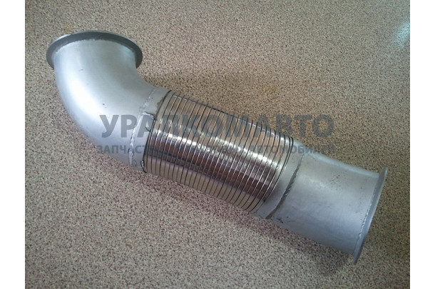 Гофра глушителя D=120 L=570 с изгибом (крепление под хомут) SHAANXI DZ95319540008